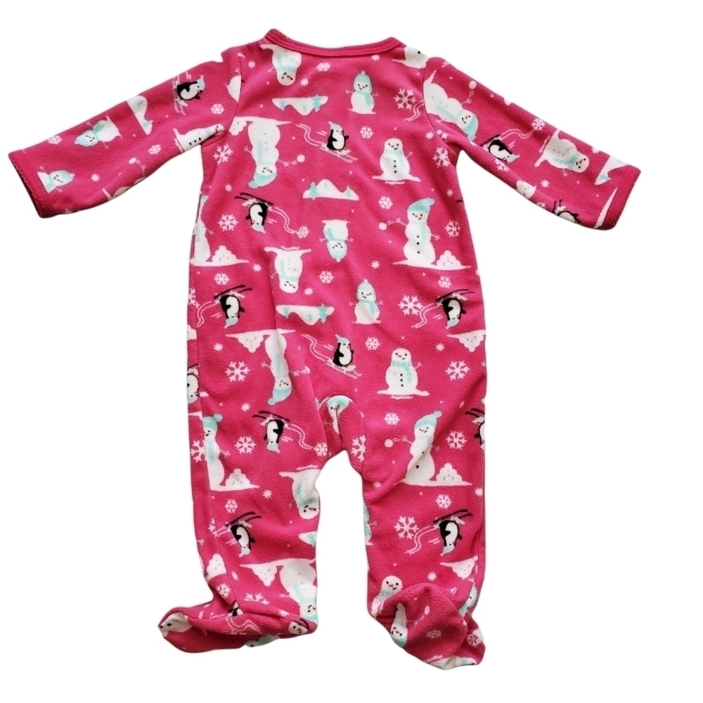 Carter's 3-Pack Girls Fleece Zip Footie Winter‎ Pajamas - Picture 3 of 11